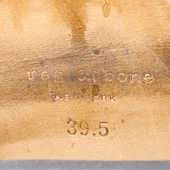 Rag & Bone Newbury Black Leather Suede Ankle Boots Sz 9.5 ASO Celebrities Chunky - Picture 12 of 15